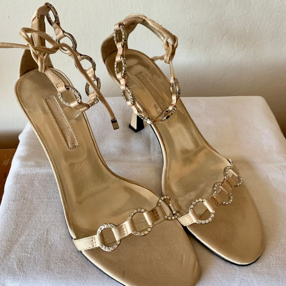 Enzo Angiolini Evening Rhinestones Ankle Strap Sandals - 6.5